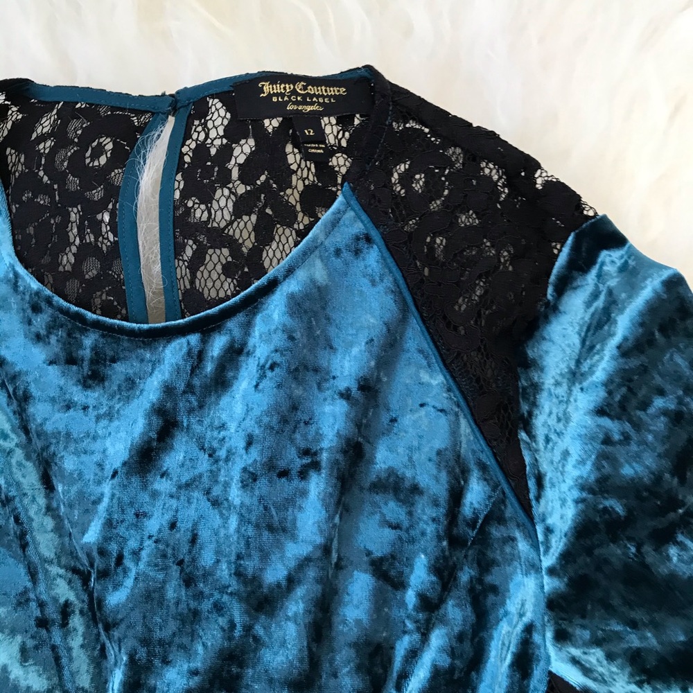 Juicy Couture Black Label Velour Lace-Back Dress - Picture 5 of 8